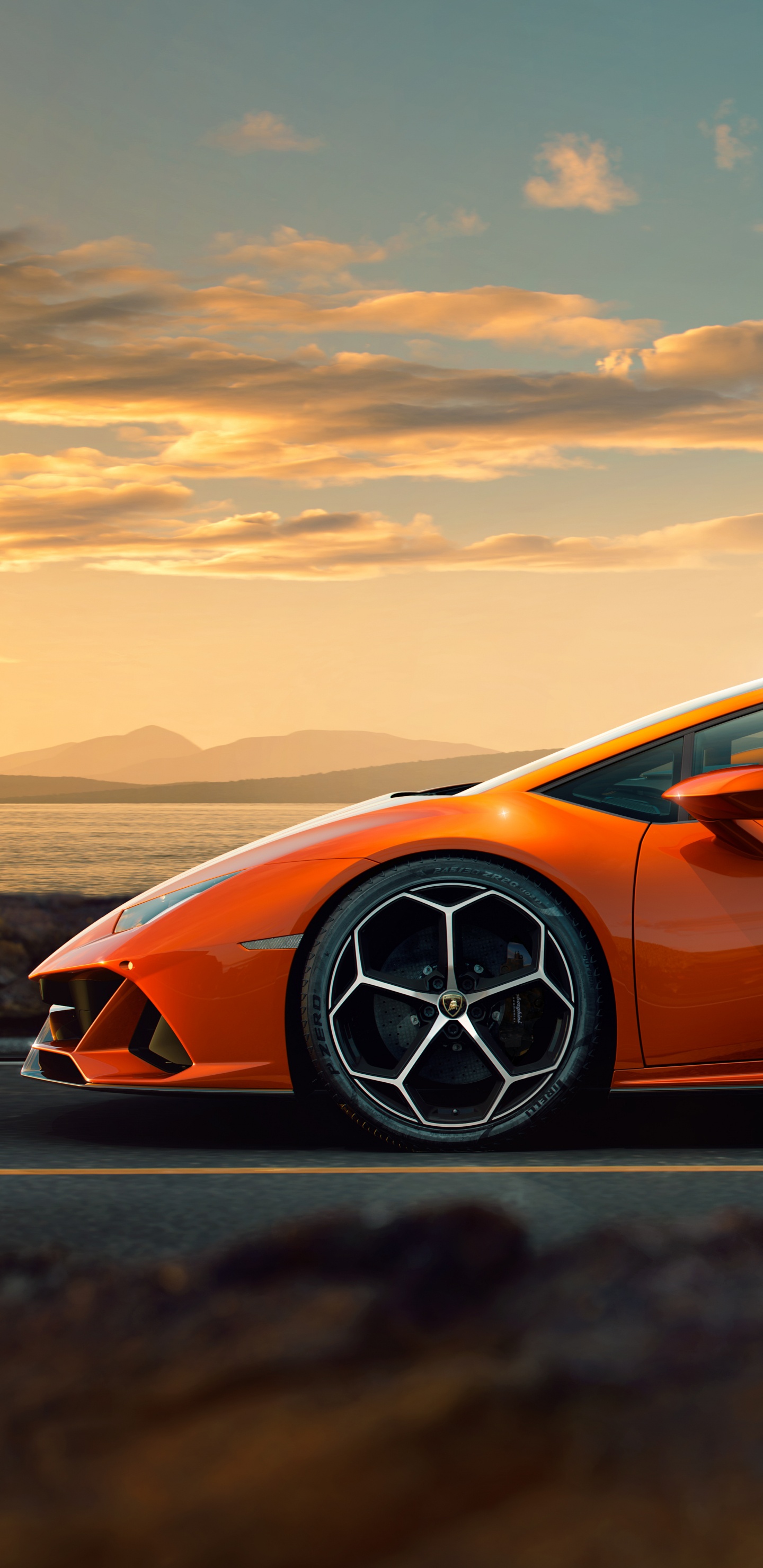 Orange Porsche 911 on Road During Daytime. Wallpaper in 1440x2960 Resolution