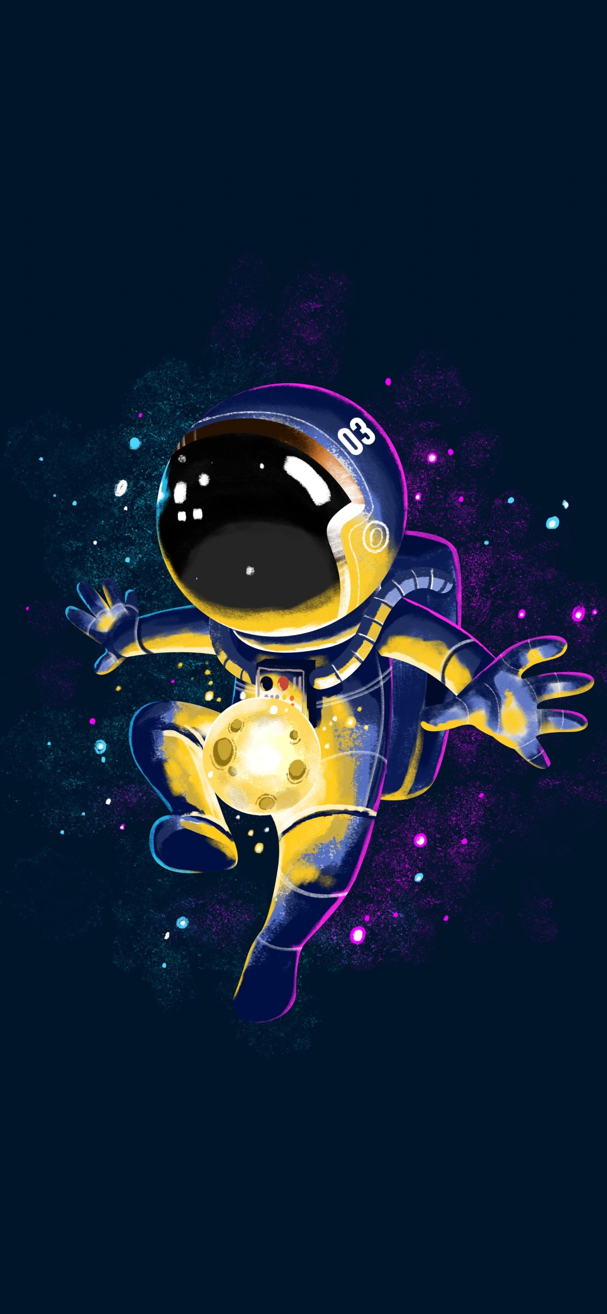 Teléfono Astronauta, Astronauta, Objeto Astronómico, Arte, Circulo. Wallpaper in 1242x2688 Resolution