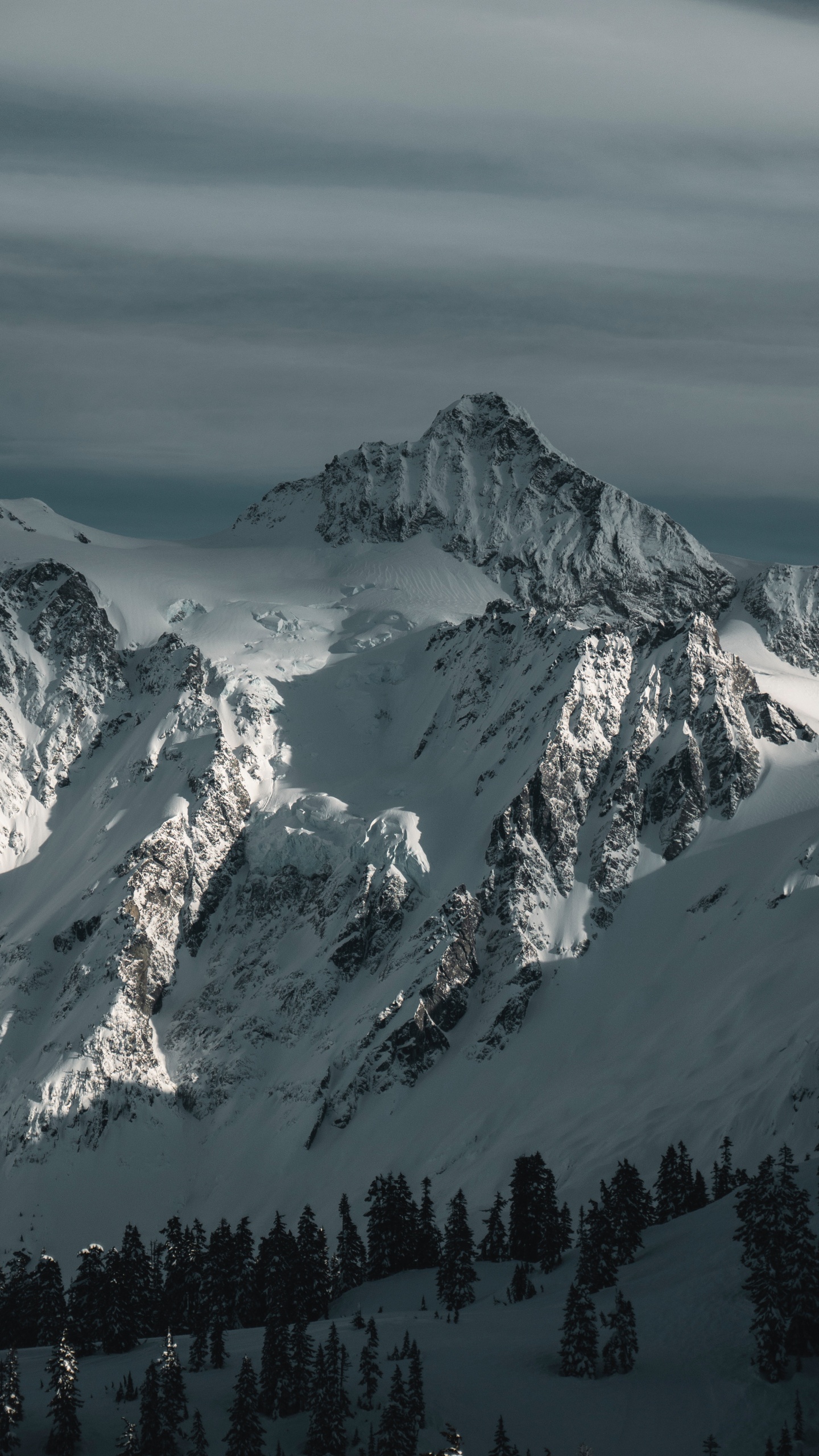 Glaciar de Terreno, Macizo, Invierno, Montaña, Alpes. Wallpaper in 1440x2560 Resolution