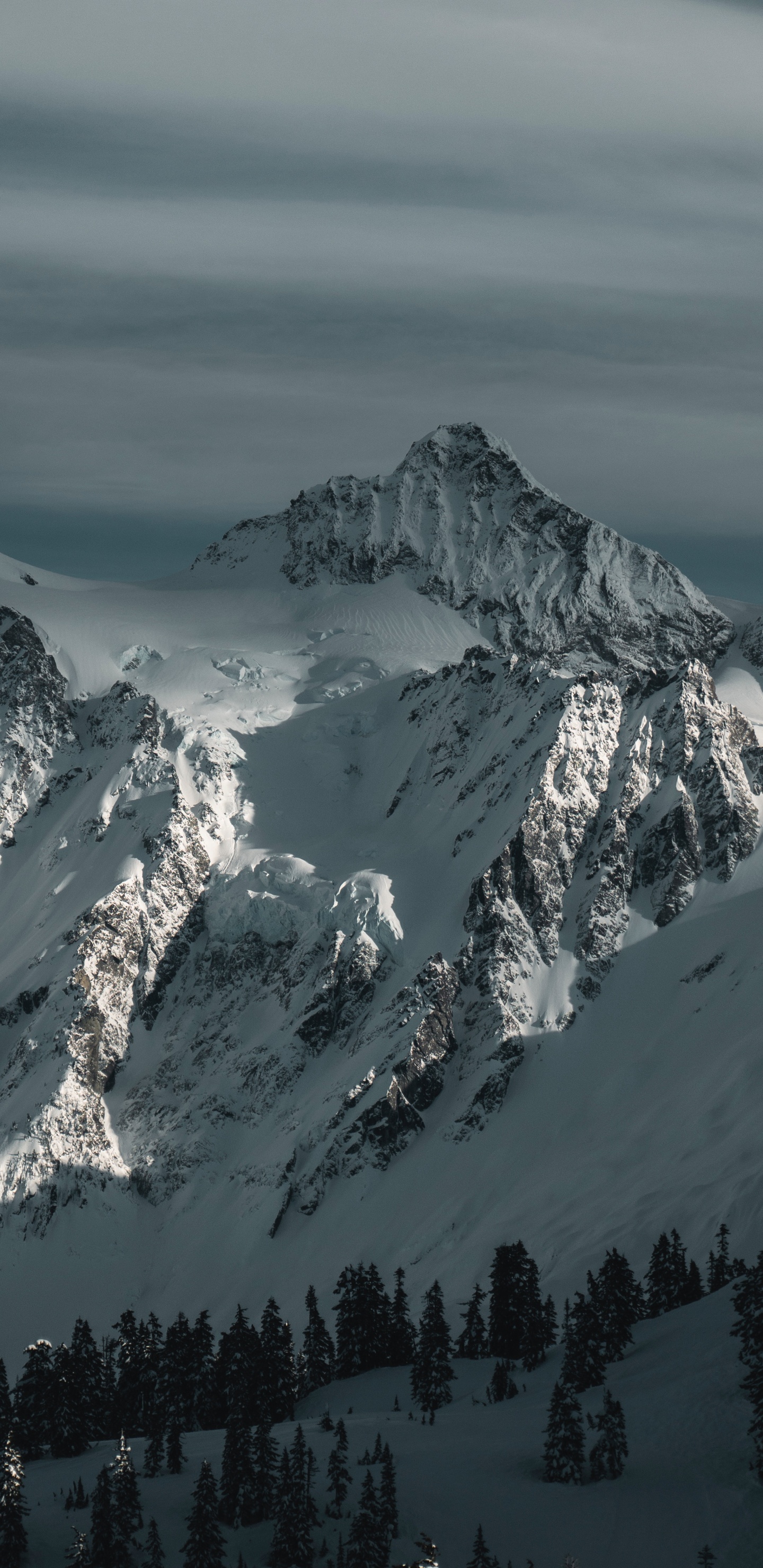 Glaciar de Terreno, Macizo, Invierno, Montaña, Alpes. Wallpaper in 1440x2960 Resolution