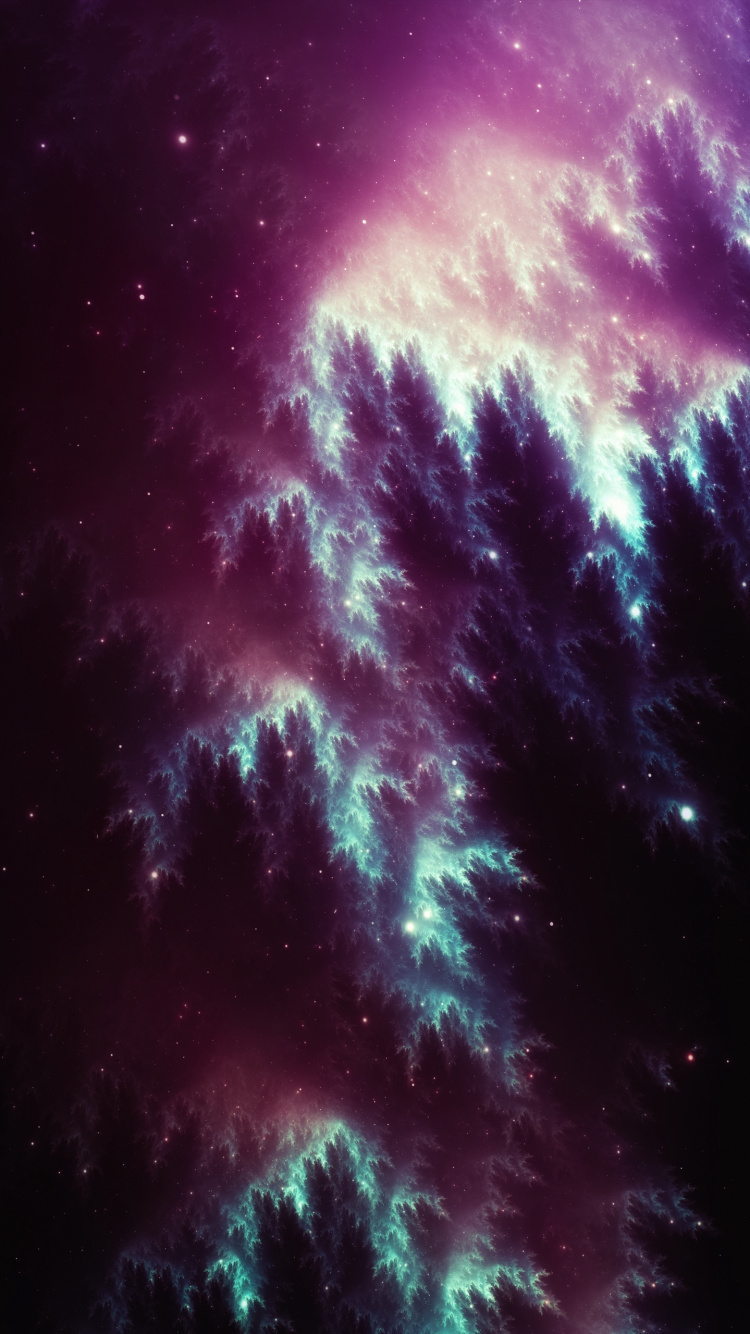 Purple and Blue Galaxy in The Sky. Wallpaper in 750x1334 Resolution