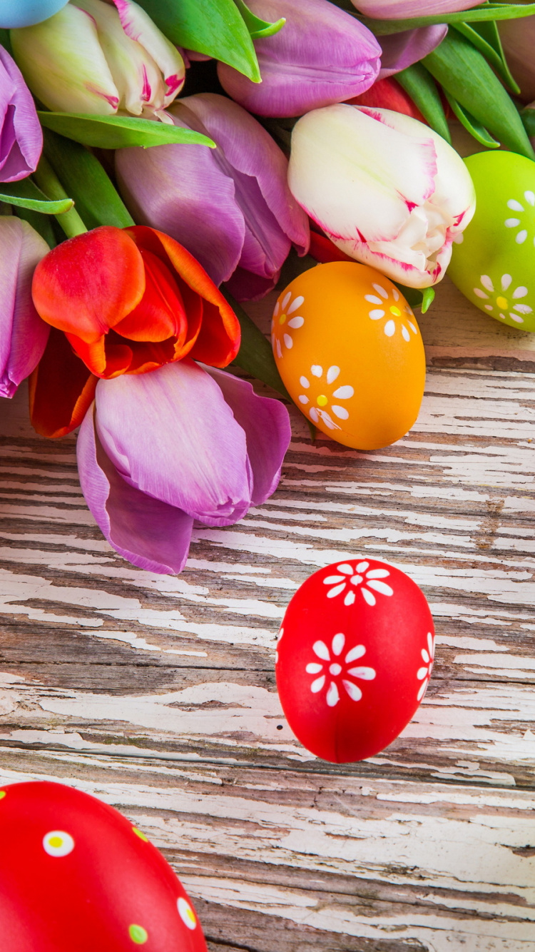 Oeuf de Pâques, Pâques, Aliment, Tulip, Gâteau. Wallpaper in 750x1334 Resolution