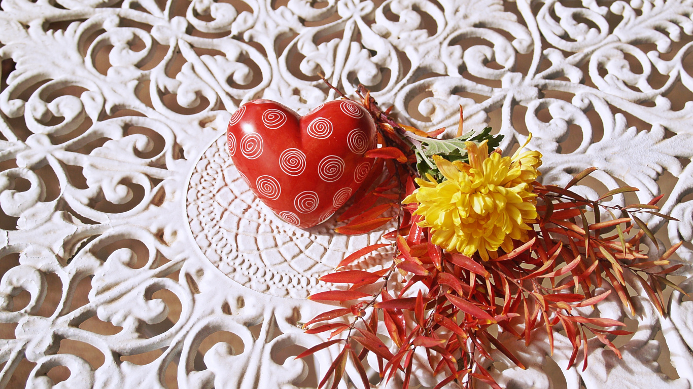 Flower, Red, Food, Textile, Plant. Wallpaper in 1366x768 Resolution