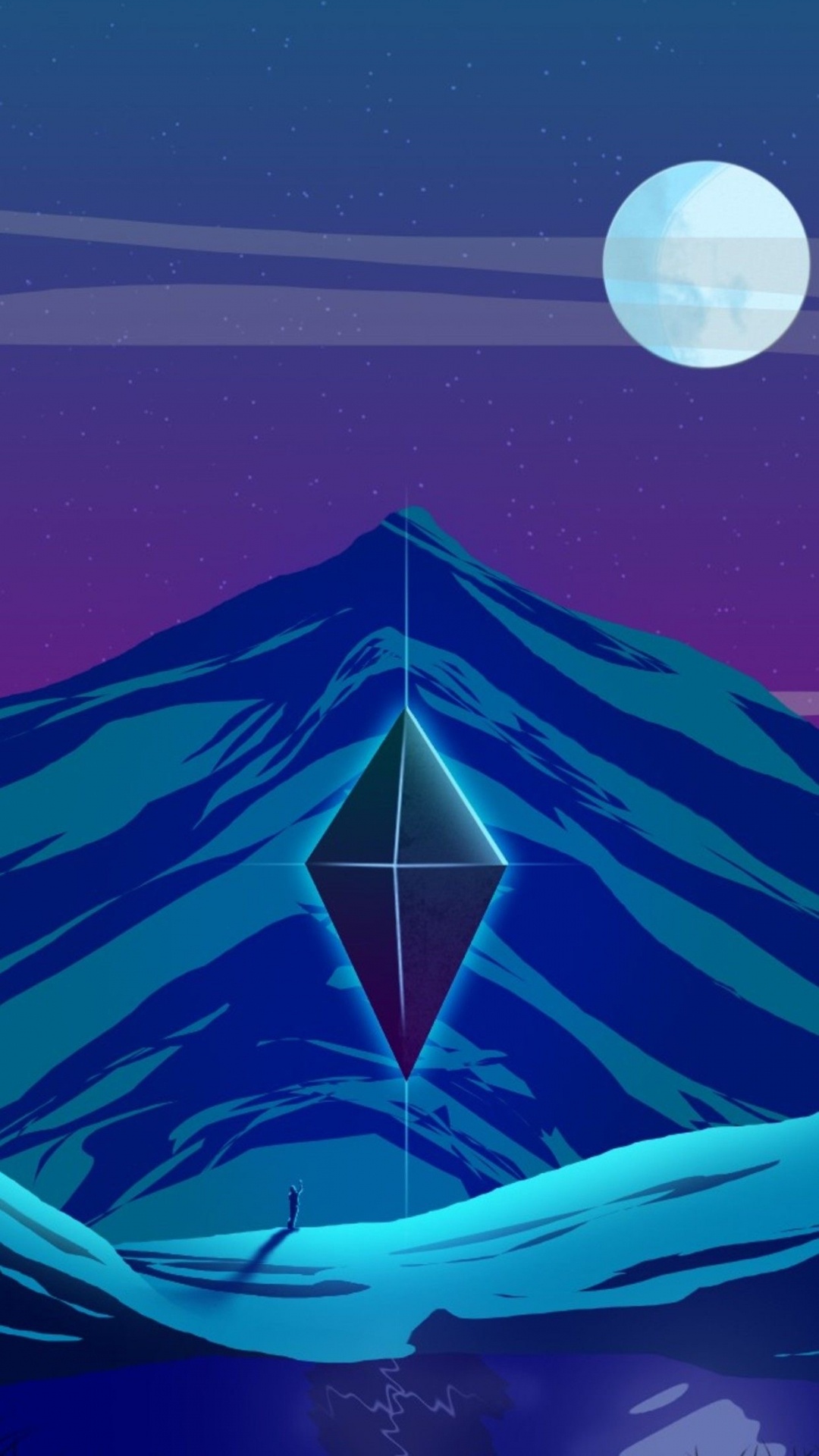 Art, Graphics, Azure, Nature, Triangle. Wallpaper in 1080x1920 Resolution
