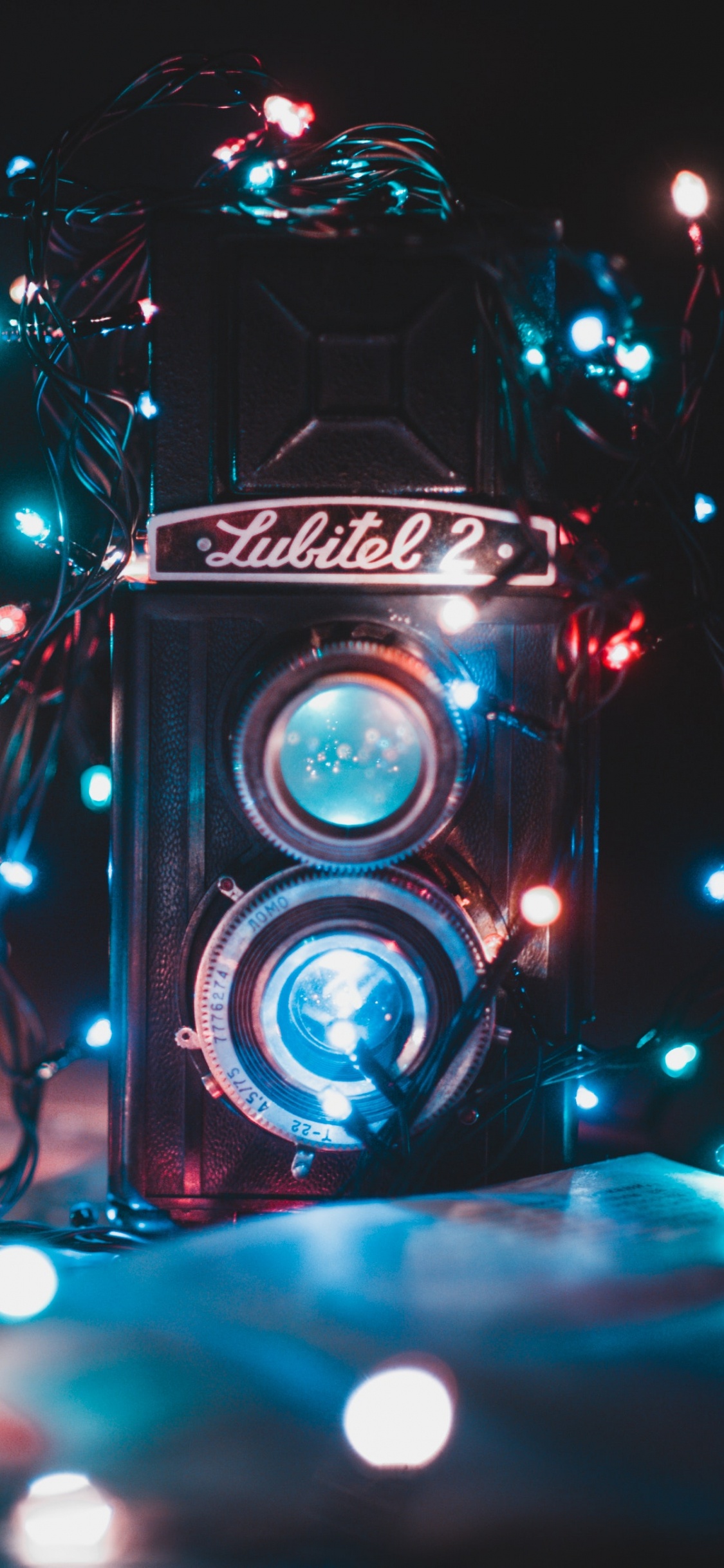 圣诞彩灯, 光, 圆圈, 视觉效果的灯光, 图形设计 壁纸 1125x2436 允许