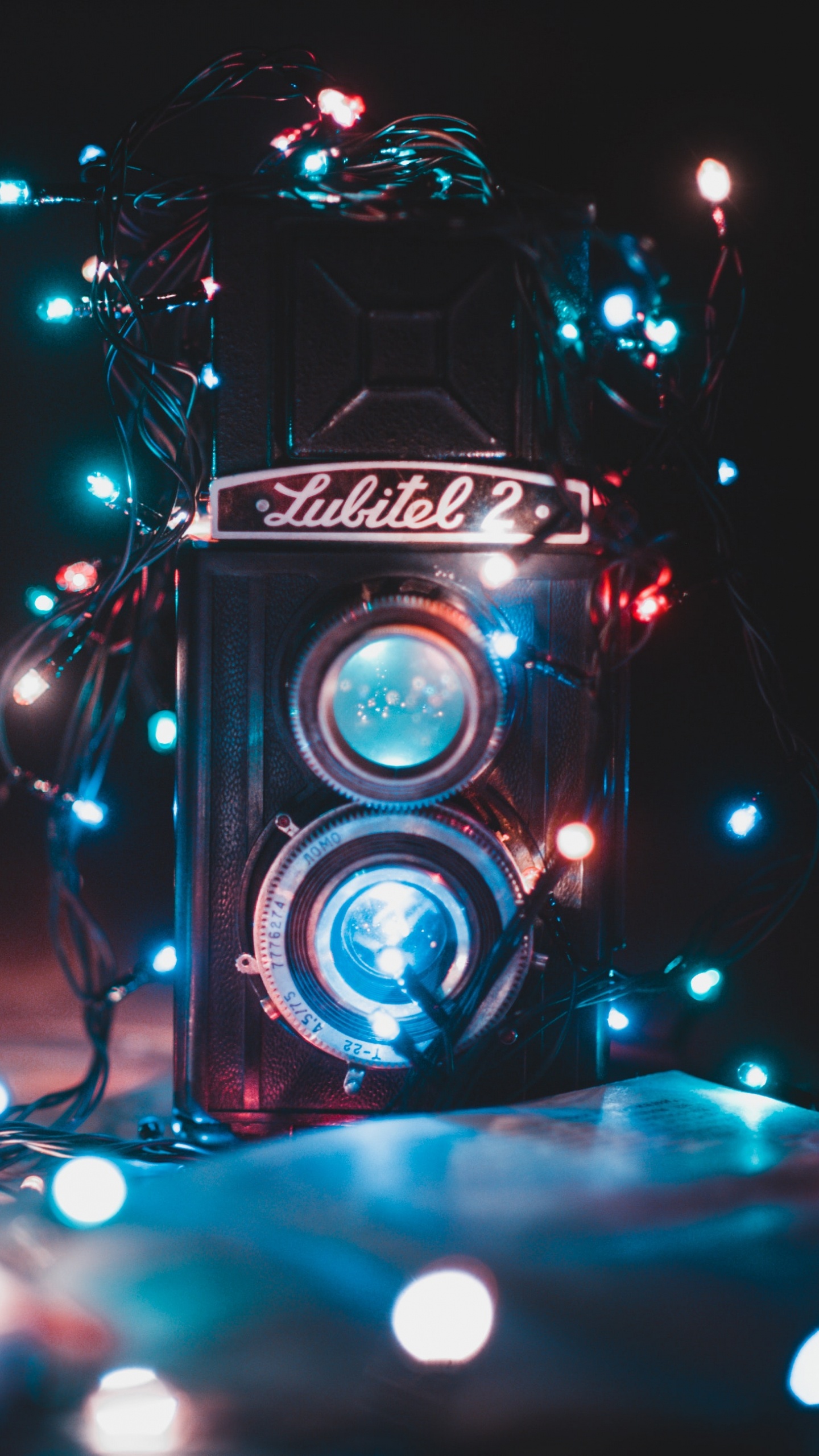 圣诞彩灯, 光, 圆圈, 视觉效果的灯光, 图形设计 壁纸 1440x2560 允许