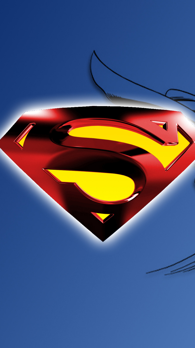 超人的标志, 超级英雄, 蝙蝠侠, 天空, 黄色的 壁纸 750x1334 允许