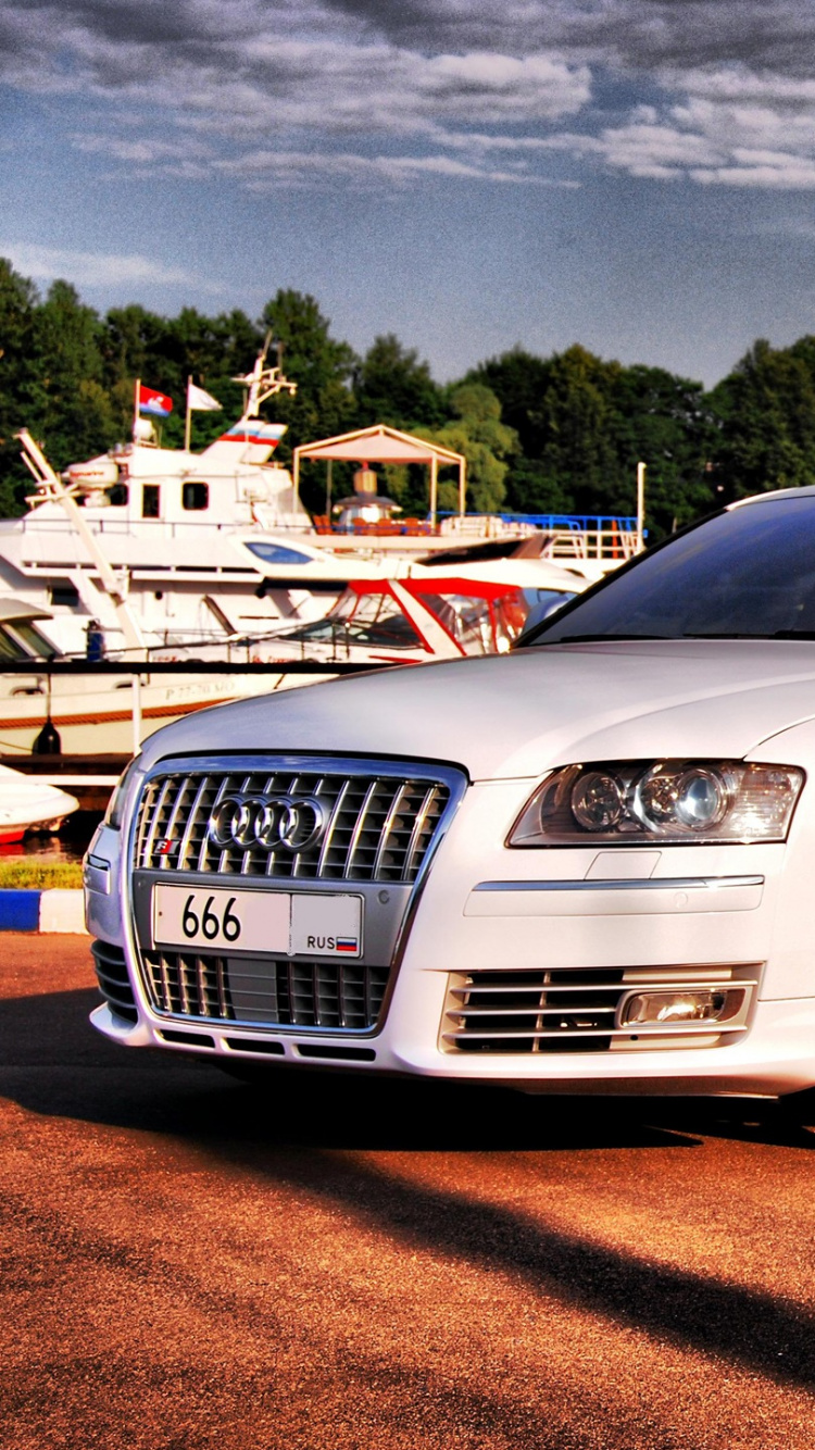 White Mercedes Benz Coupe on Brown Soil. Wallpaper in 750x1334 Resolution