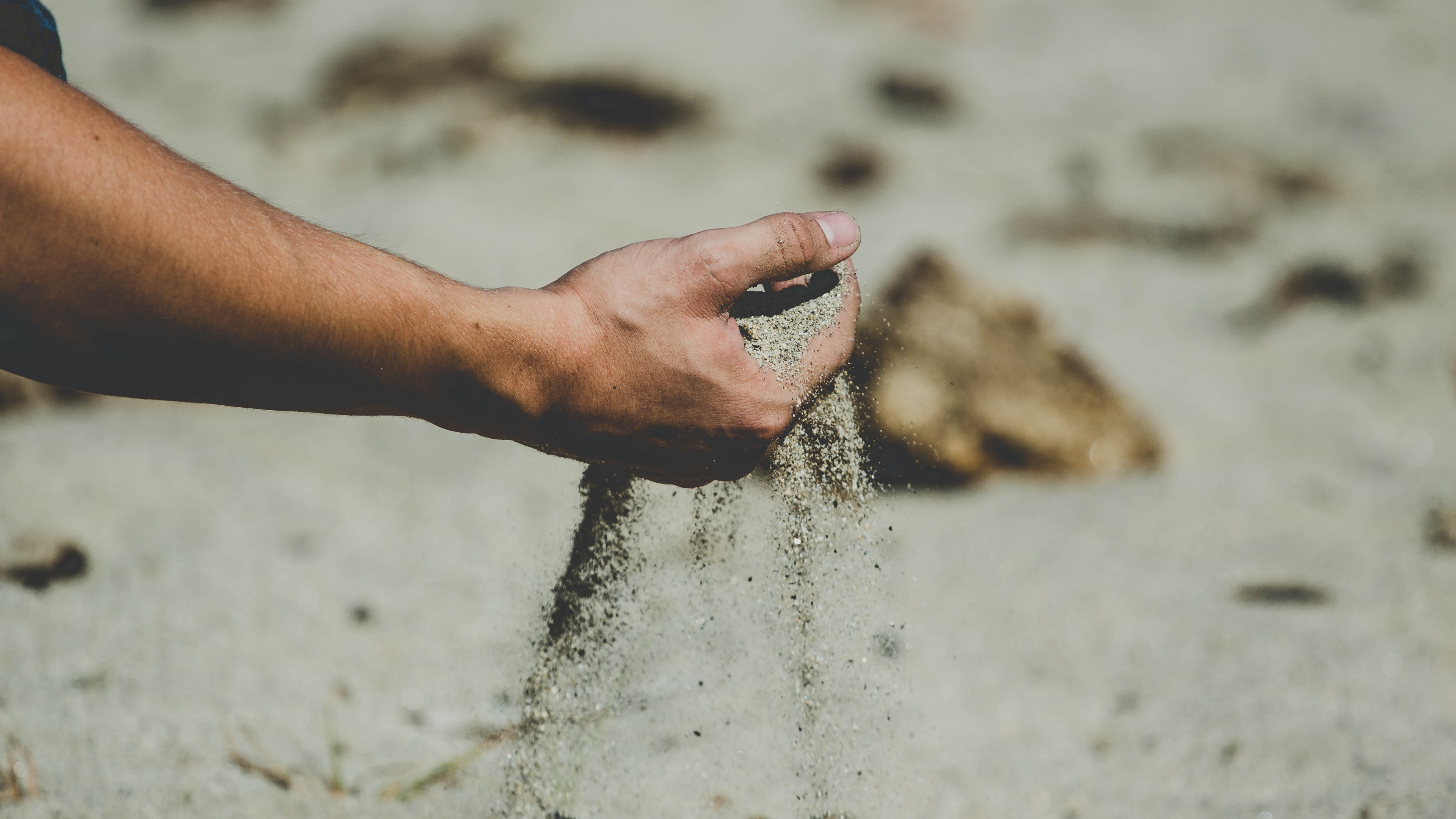 沙, 手, 的土壤, 地质学, 度假 壁纸 3840x2160 允许