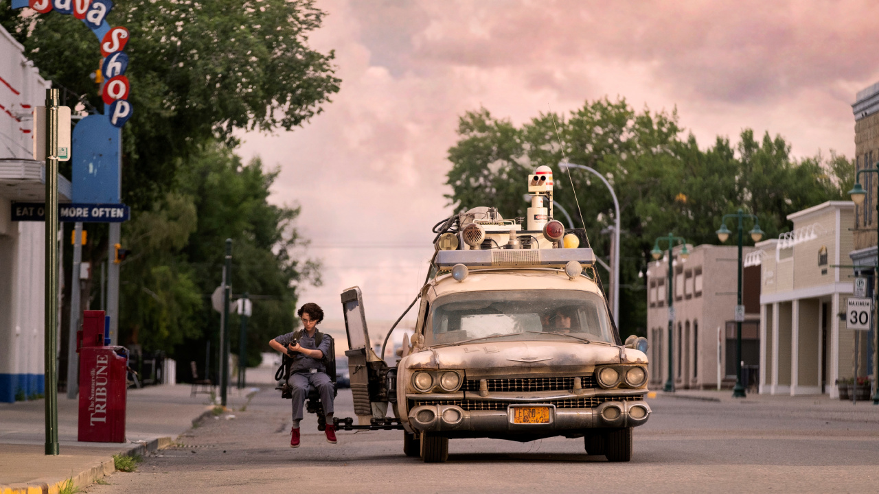 Ghostbusters Afterlife, Proton Pack, Ghost, Tire, Wheel. Wallpaper in 1280x720 Resolution