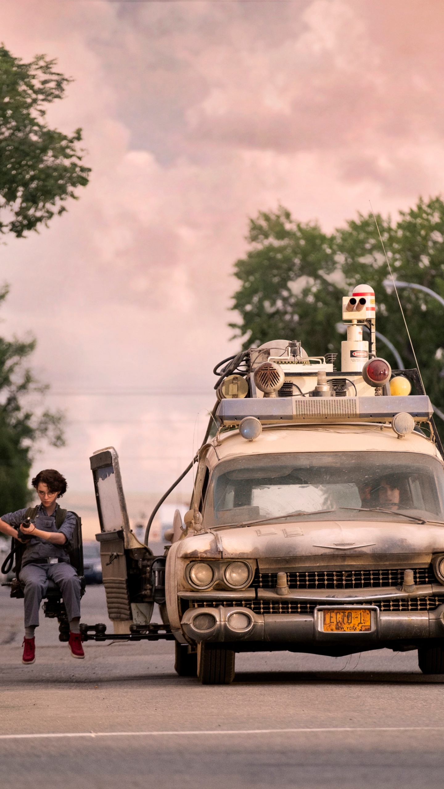 Ghostbusters Afterlife, Pack de Protons, Fantôme, Pneu, Roue. Wallpaper in 1440x2560 Resolution