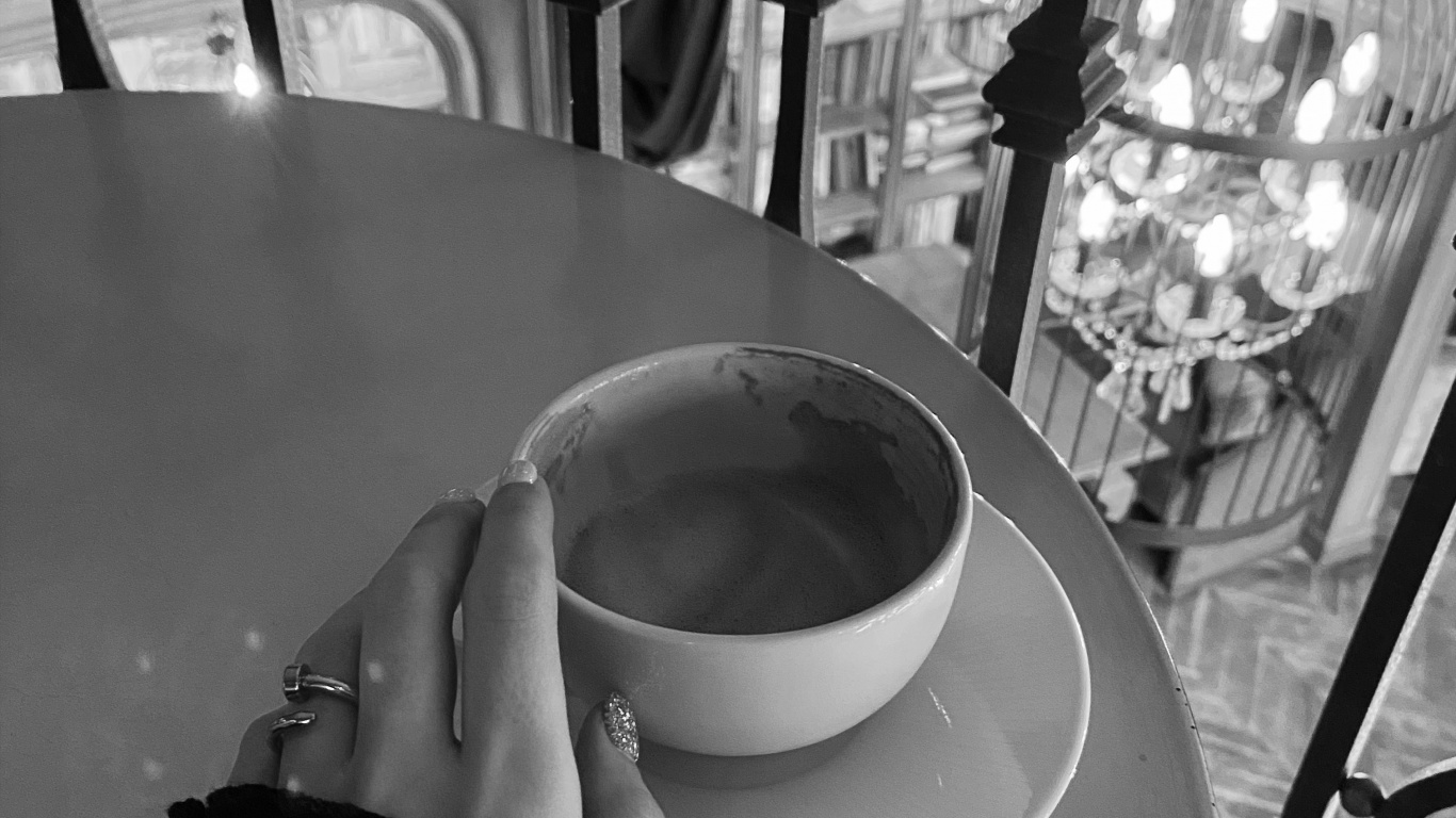 Black and White, Coffee Cup, Serveware, Cup, Dishware. Wallpaper in 1366x768 Resolution