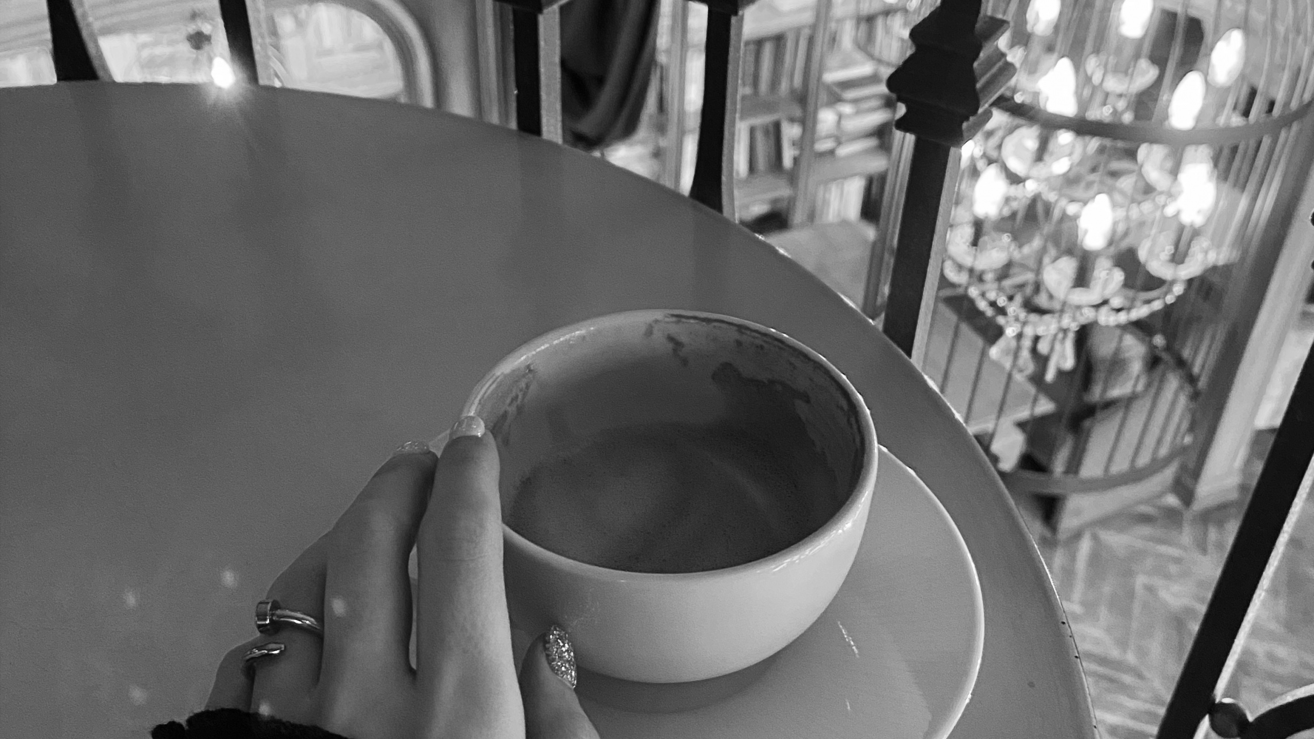 Black and White, Coffee Cup, Serveware, Cup, Dishware. Wallpaper in 2560x1440 Resolution