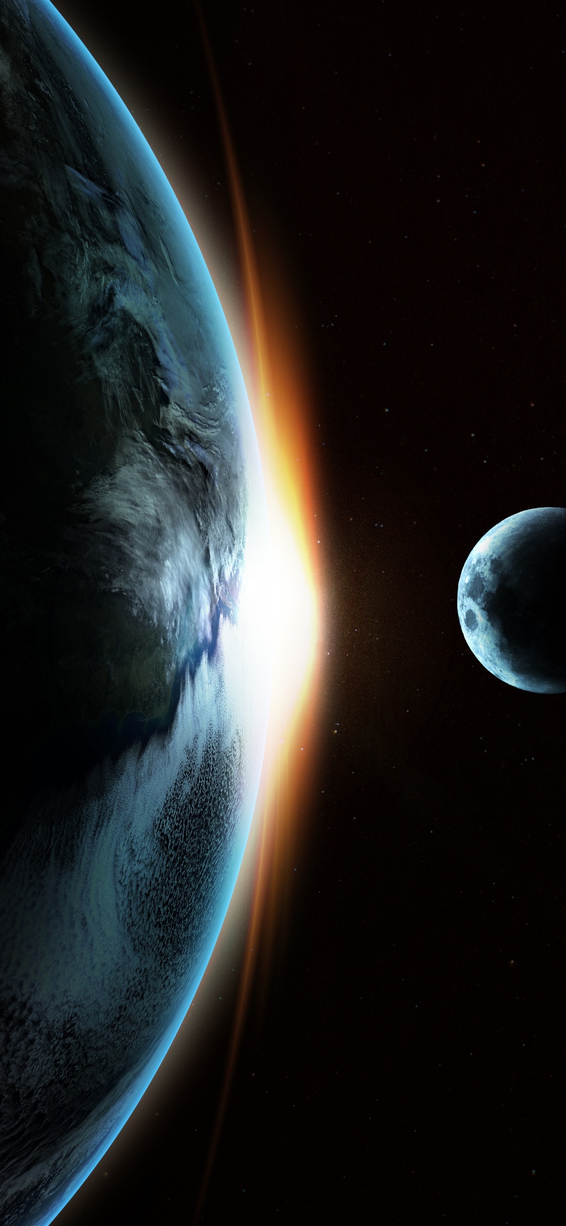 月亮, 这个星球, 外层空间, 天文学对象, 气氛 壁纸 1125x2436 允许