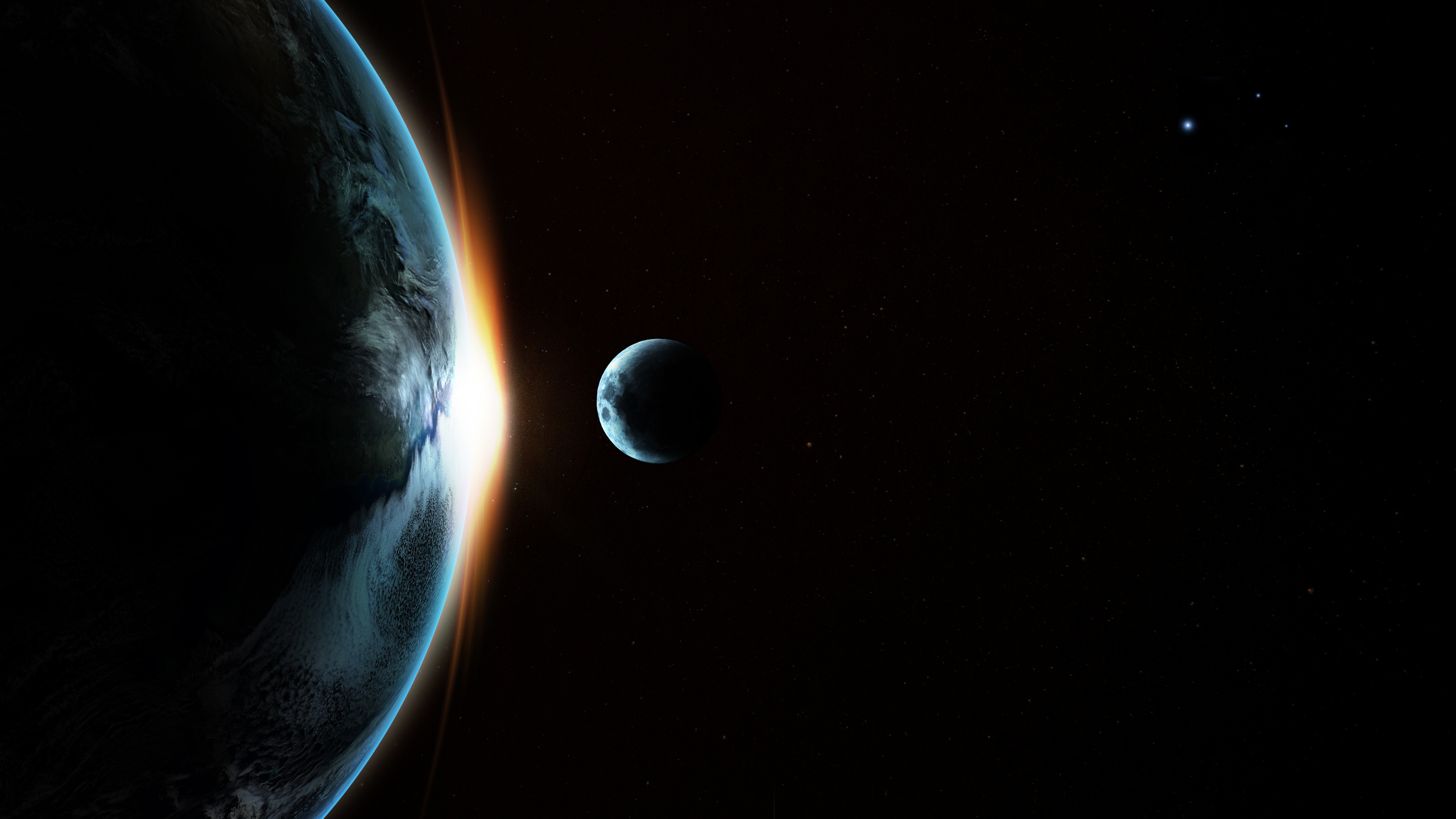 月亮, 这个星球, 外层空间, 天文学对象, 气氛 壁纸 2560x1440 允许