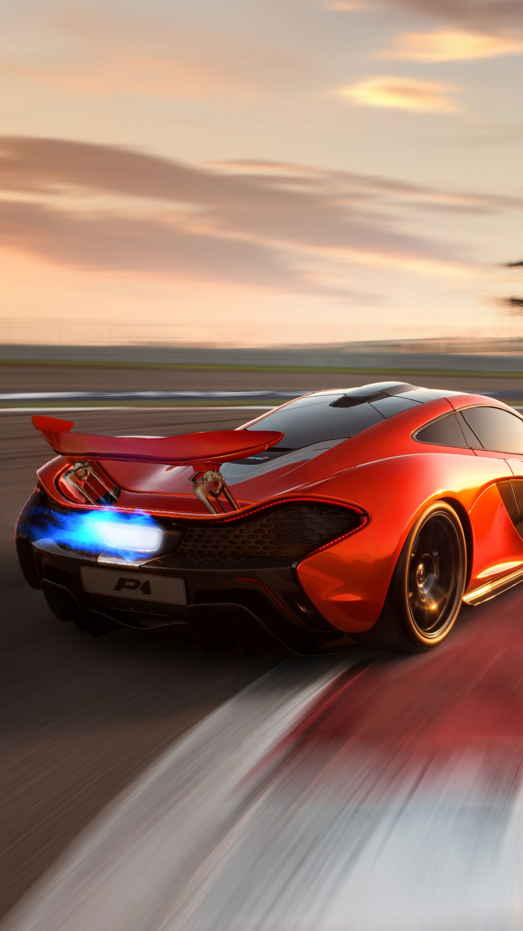 Orange-schwarzer Porsche 911 Tagsüber Unterwegs. Wallpaper in 1080x1920 Resolution