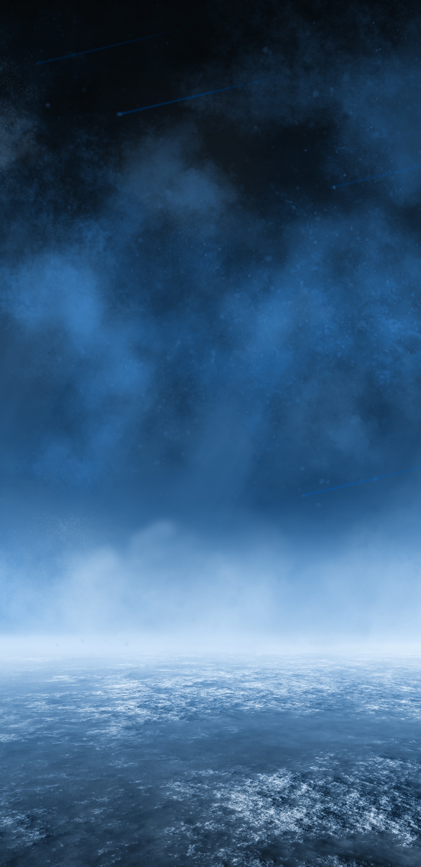 Blauer Ozean Unter Blauem Himmel. Wallpaper in 1440x2960 Resolution