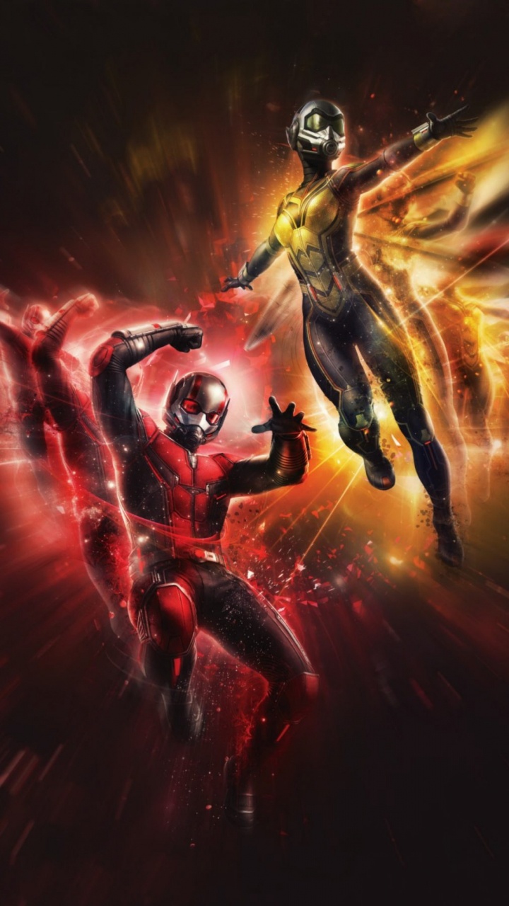 Hank Pym, Wasp, Poster, Marvel Cinematic Universe, Marvel Studios. Wallpaper in 720x1280 Resolution