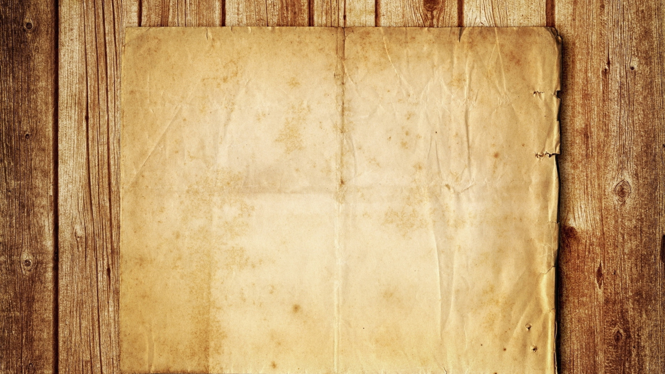 Papier Blanc Sur Une Surface en Bois Marron. Wallpaper in 1366x768 Resolution