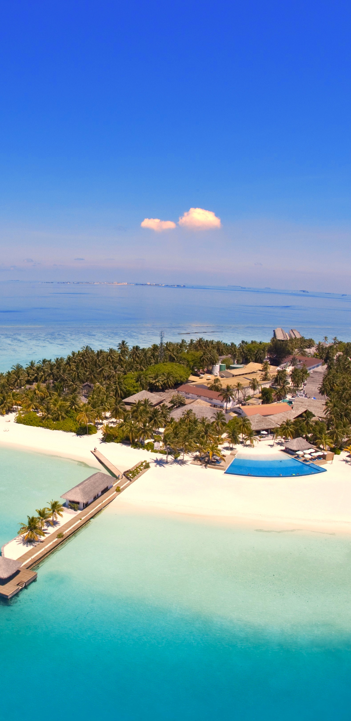 Luftaufnahme Des Strandes Tagsüber. Wallpaper in 1440x2960 Resolution