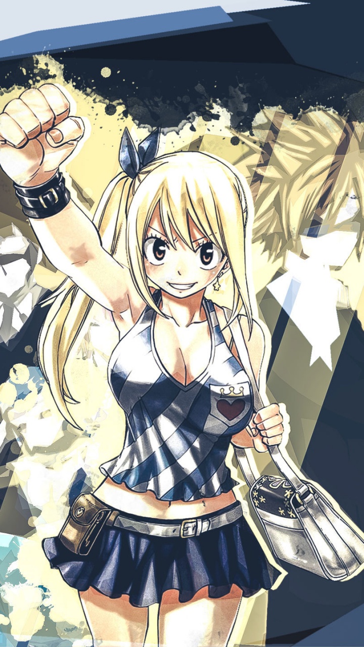 Anime-Charakter Mit Blonden Haaren. Wallpaper in 720x1280 Resolution