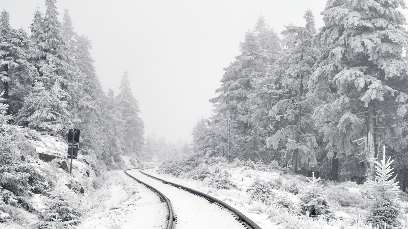 Ecriture Sur L'accomplissement, Neige, Paysage Naturel, Artère, Gris. Wallpaper in 1366x768 Resolution