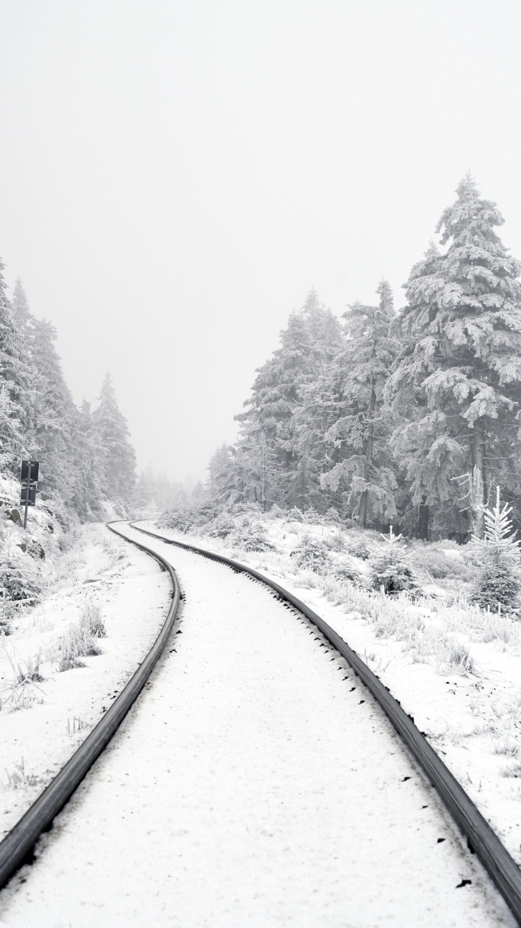 Ecriture Sur L'accomplissement, Neige, Paysage Naturel, Artère, Gris. Wallpaper in 750x1334 Resolution