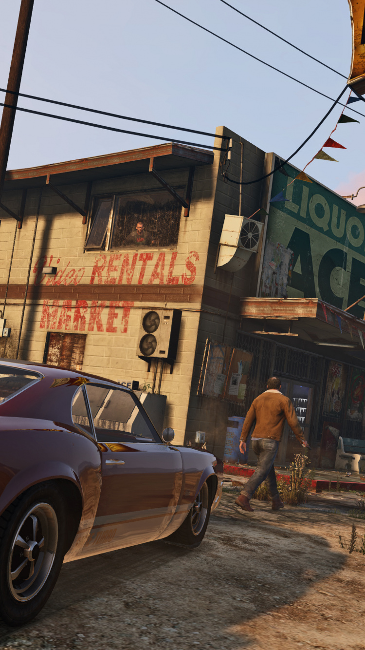 Grand Theft Auto v, Rockstar Games, Clásico, Gta v Mfaa, Playstation 3. Wallpaper in 750x1334 Resolution