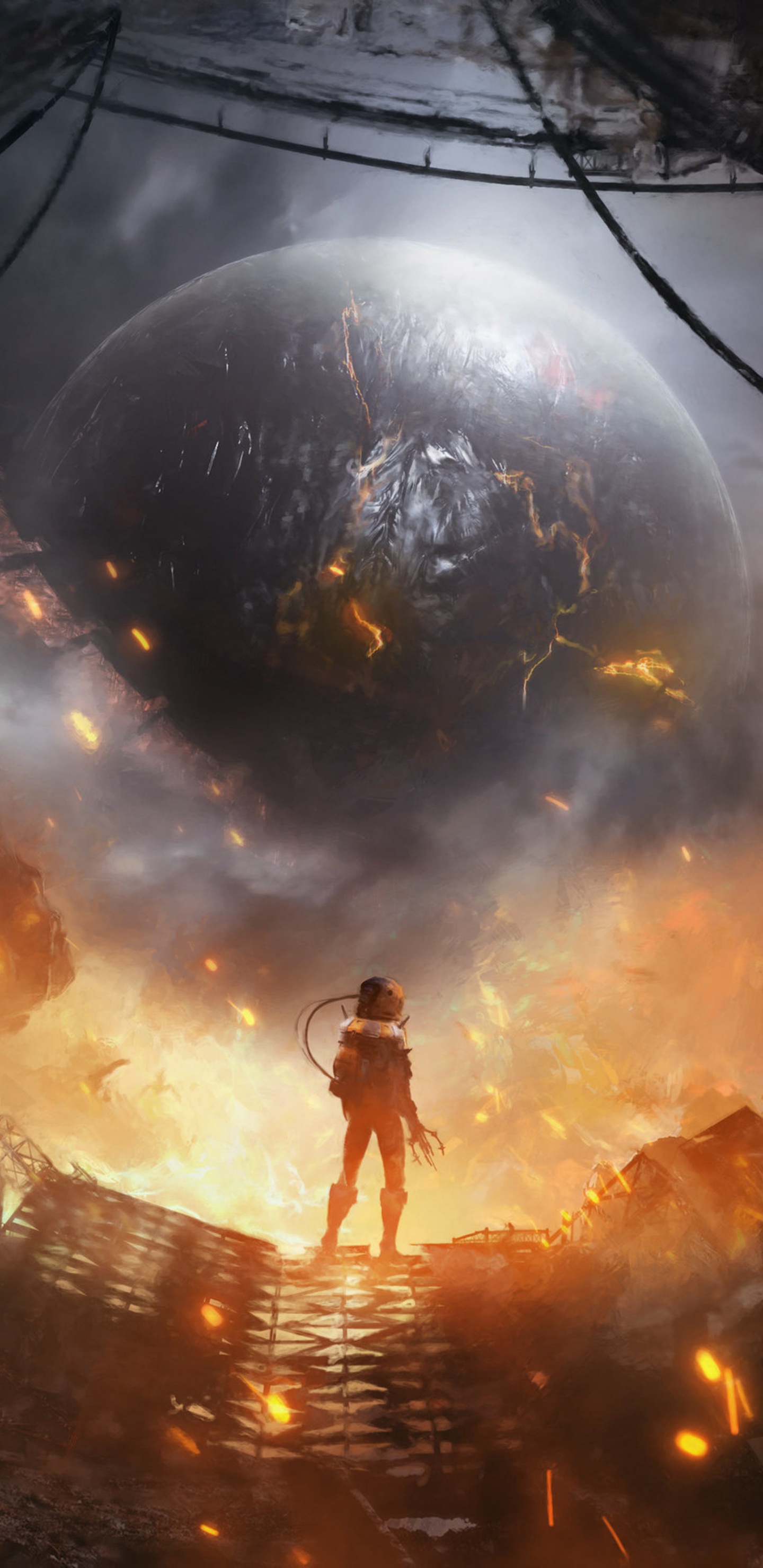 Konzeptkunst Science-Fiction-Planet, Kunst, Science-fiction, Digitale Kunst, Planet. Wallpaper in 1440x2960 Resolution