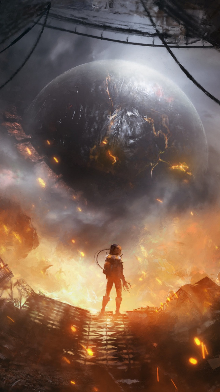 Konzeptkunst Science-Fiction-Planet, Kunst, Science-fiction, Digitale Kunst, Planet. Wallpaper in 720x1280 Resolution