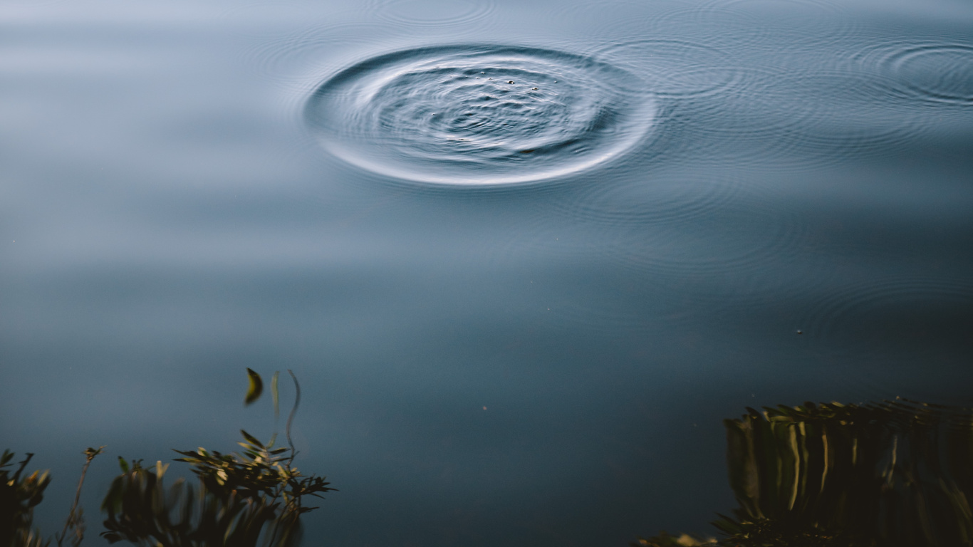 Calme, Statue, Eau, Lac, Green. Wallpaper in 1366x768 Resolution