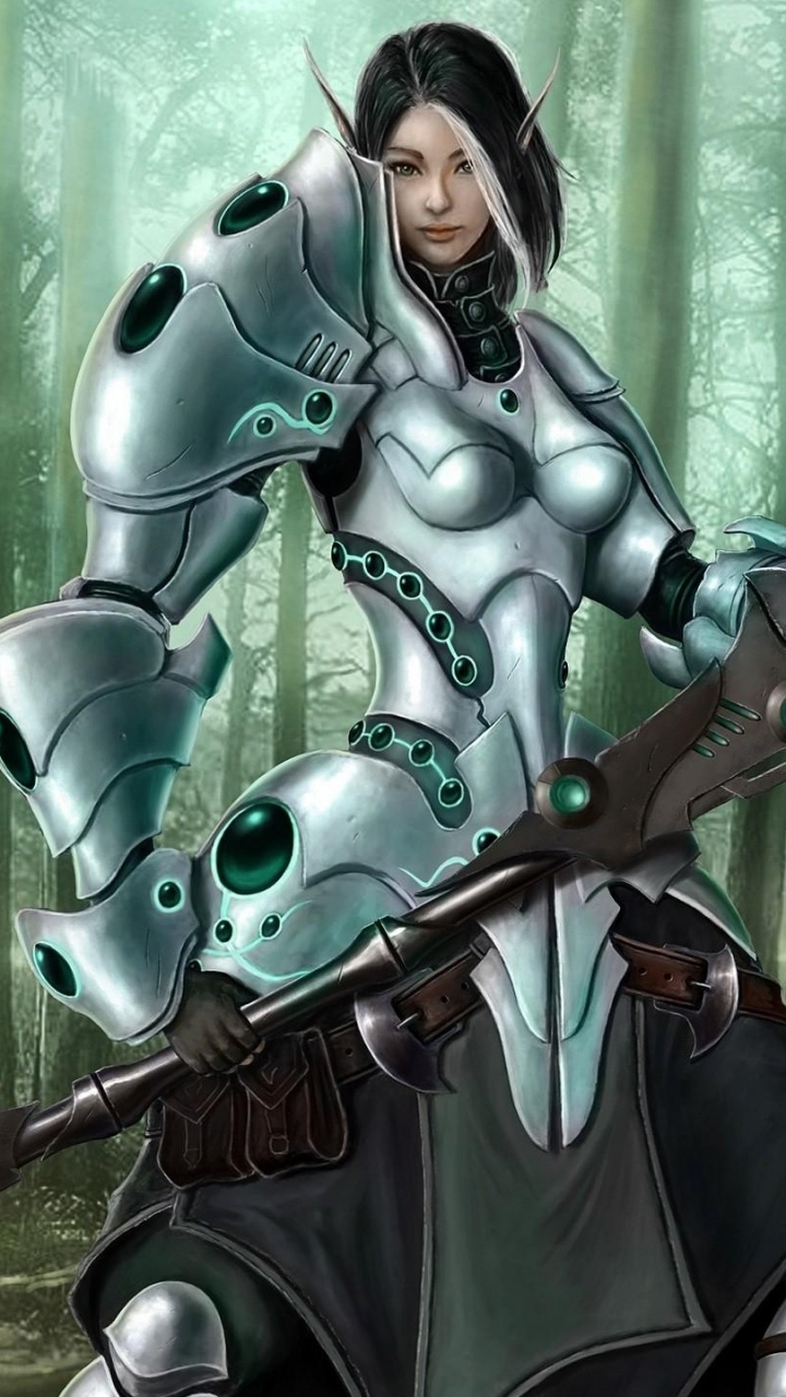 幻想, 女人, 冒险家, 女战士, 黑头发 壁纸 720x1280 允许