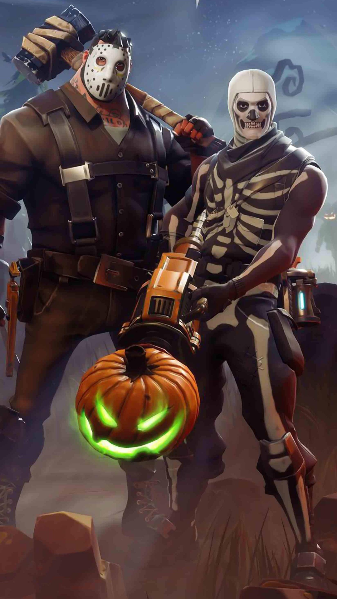 Fortnite, Spitze, Schädel Ranger, Der Eiskönig, Epic Games. Wallpaper in 1080x1920 Resolution