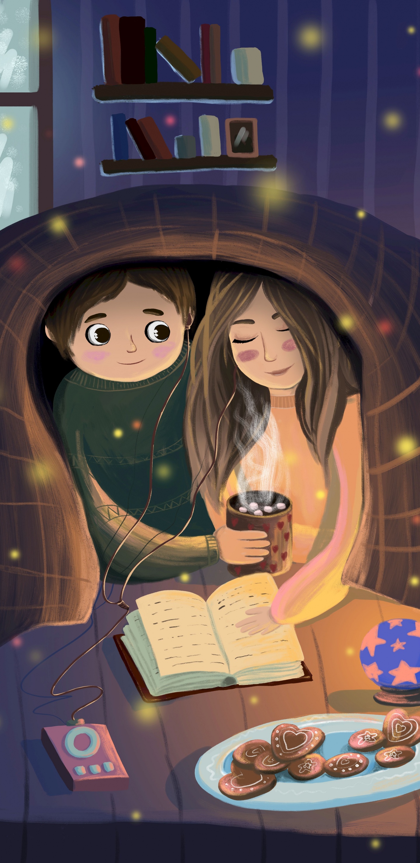 Cartoon, Sheme, Rhythm, Song, Art. Wallpaper in 1440x2960 Resolution