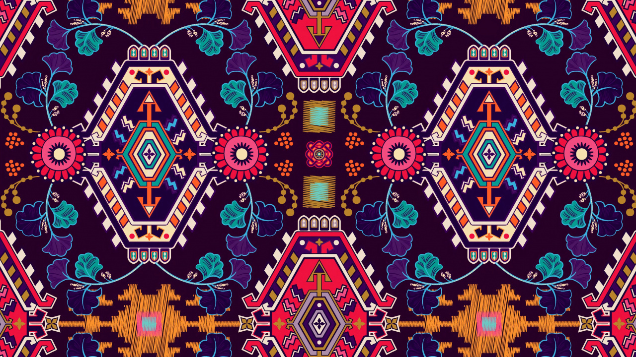 Blue White and Yellow Floral Textile. Wallpaper in 1280x720 Resolution