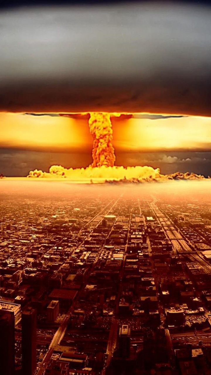 Explosion, Nuclear Warfare, Horizont, Atmosphäre, Hitze. Wallpaper in 720x1280 Resolution