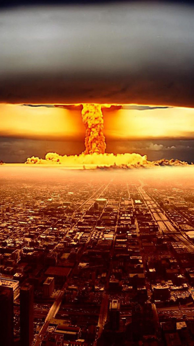 Explosion, Une Guerre Nucléaire, Horizon, Atmosphère, Chaleur. Wallpaper in 750x1334 Resolution