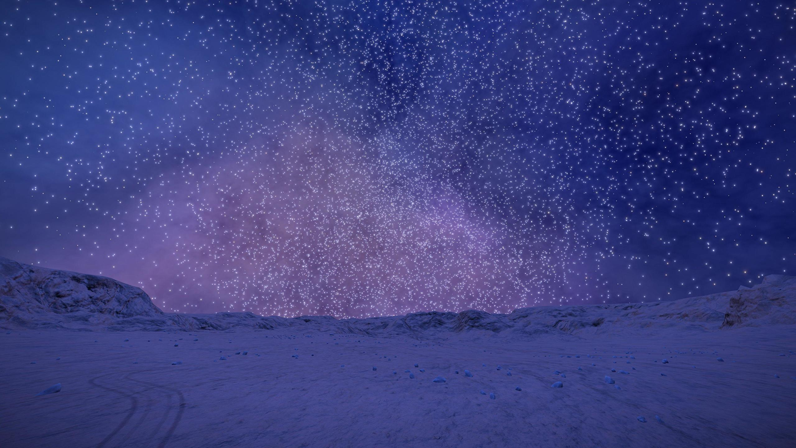 Meereswellen, Die Nachts an Land Krachen. Wallpaper in 2560x1440 Resolution