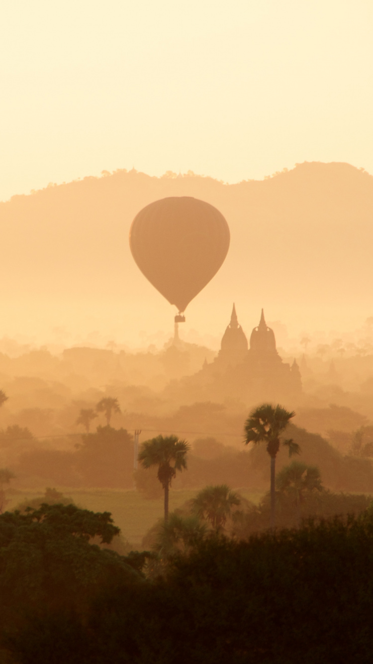 Globo, Globo de Aire Caliente, Globos de Aire Caliente, Mañana, Ambiente. Wallpaper in 750x1334 Resolution