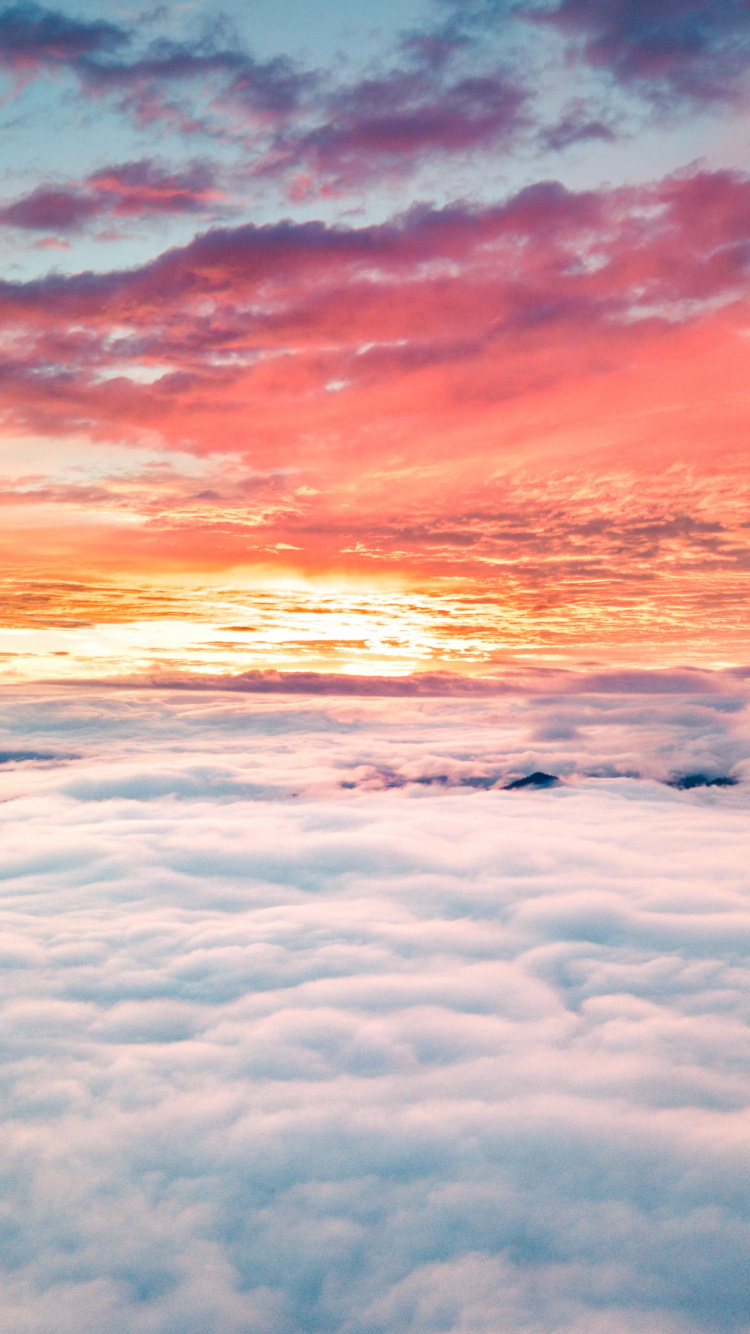 Cloudy Sunset, Cloud, Sunset, Sunrise, Atmosphere. Wallpaper in 750x1334 Resolution