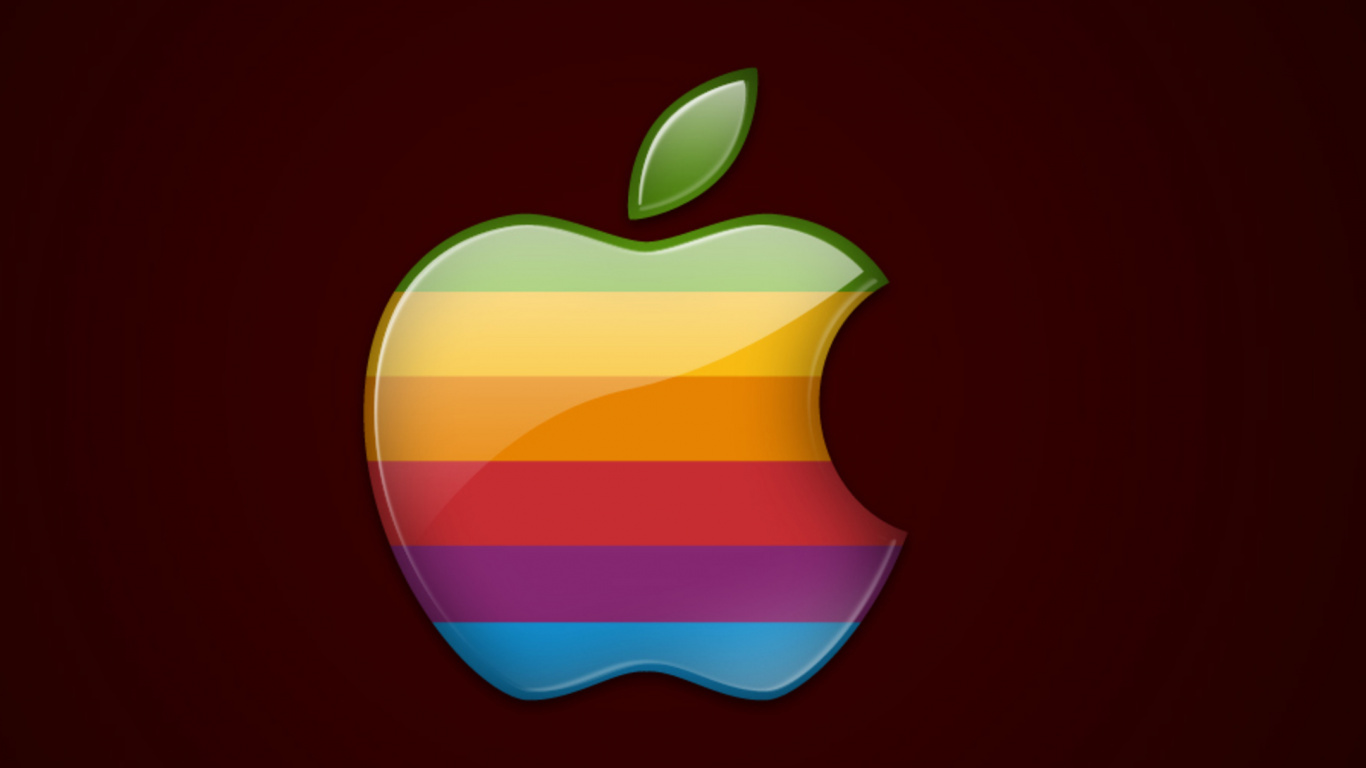 Apple, Firmenzeichen, Mcintosh, Lebensmittel, Illustration. Wallpaper in 1366x768 Resolution