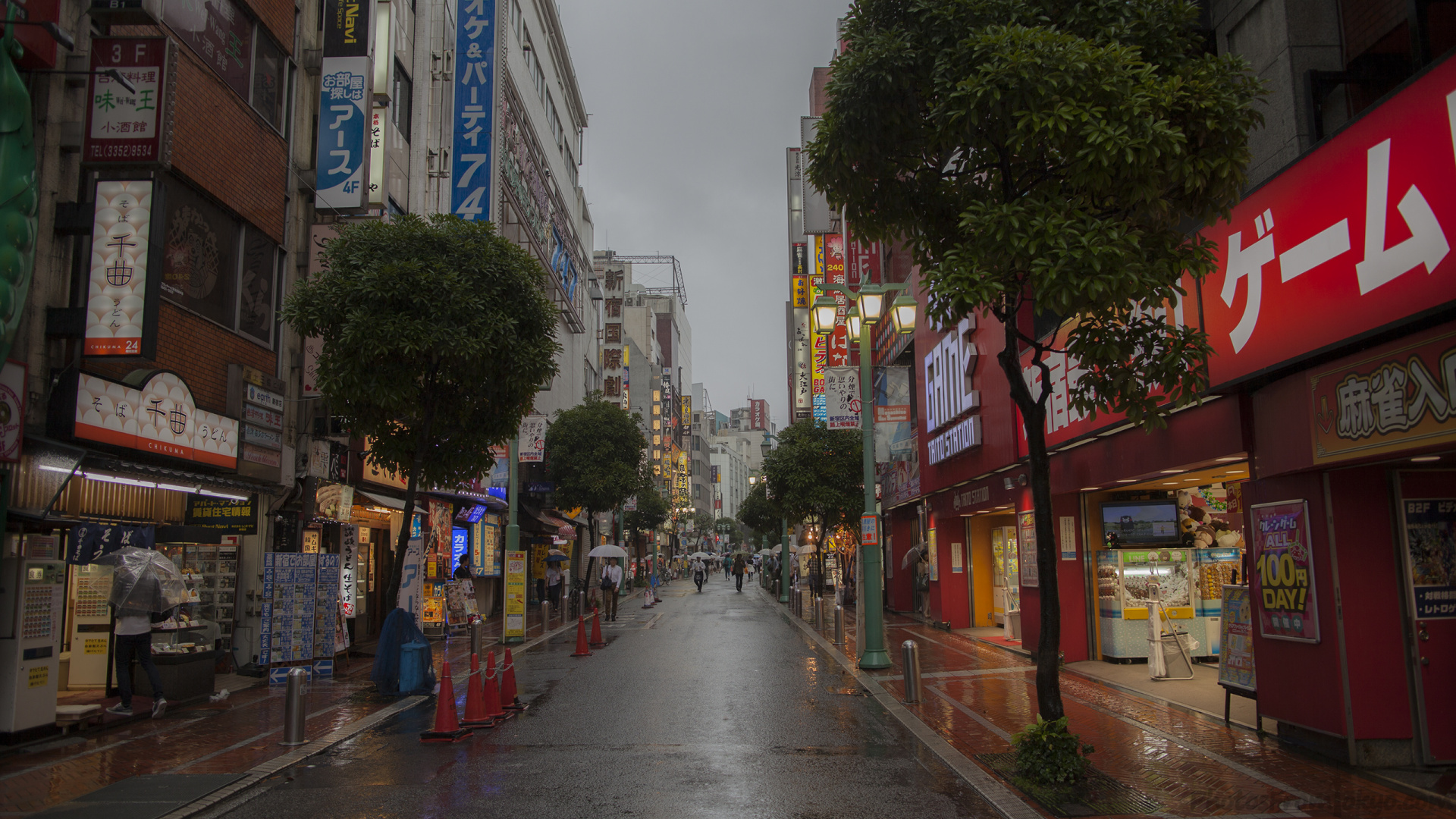 车道, 街, 街区, 城市, 市中心 壁纸 1920x1080 允许