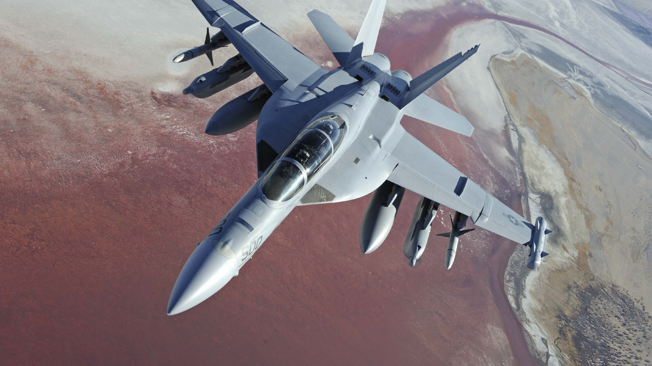 波音F-18E F超级大黄蜂, 美国海军, 军用飞机, 喷气式飞机, 航空 壁纸 1280x720 允许
