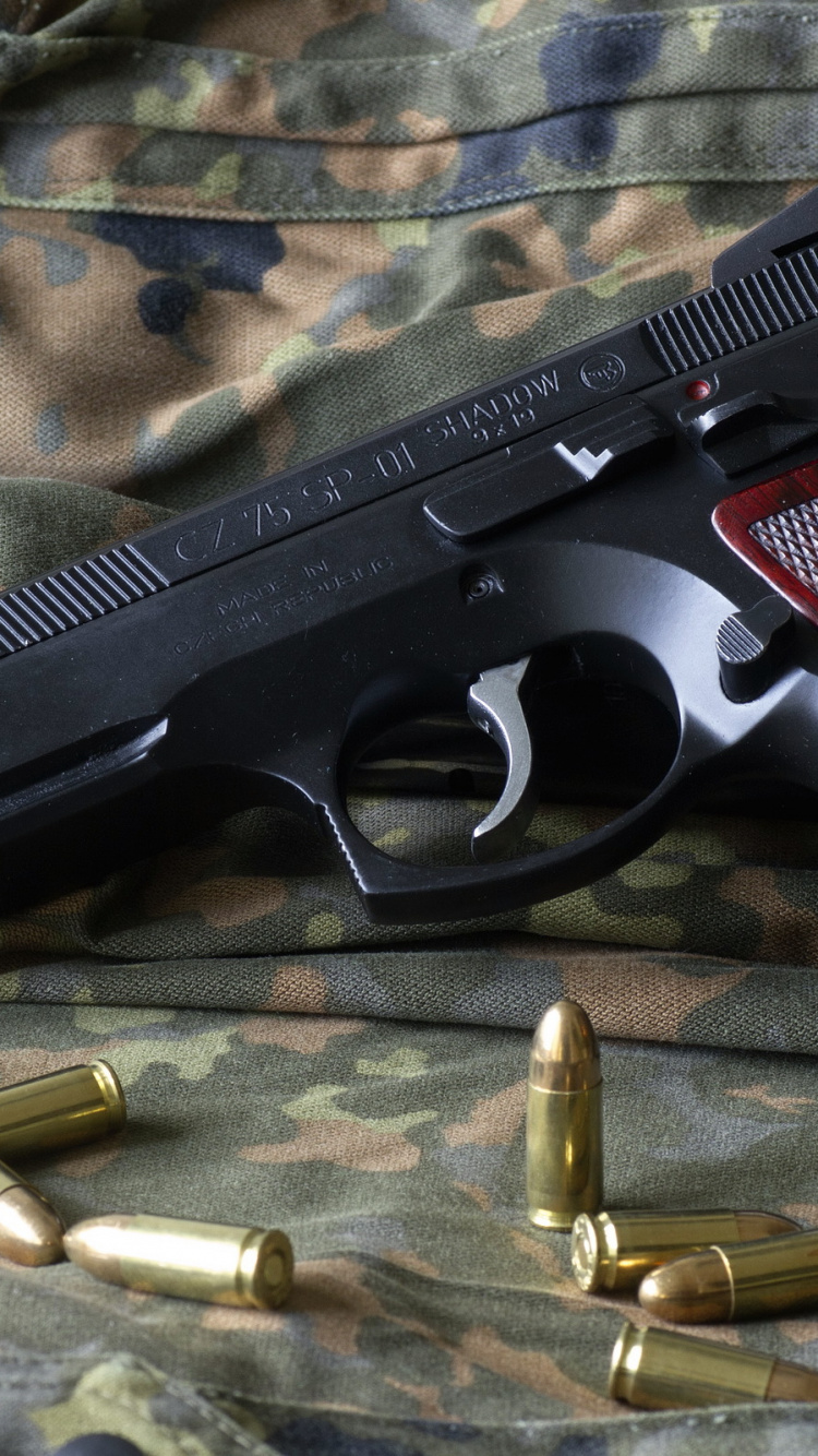 Handgun, Firearm, Gun, Trigger, Gun Accessory. Wallpaper in 750x1334 Resolution