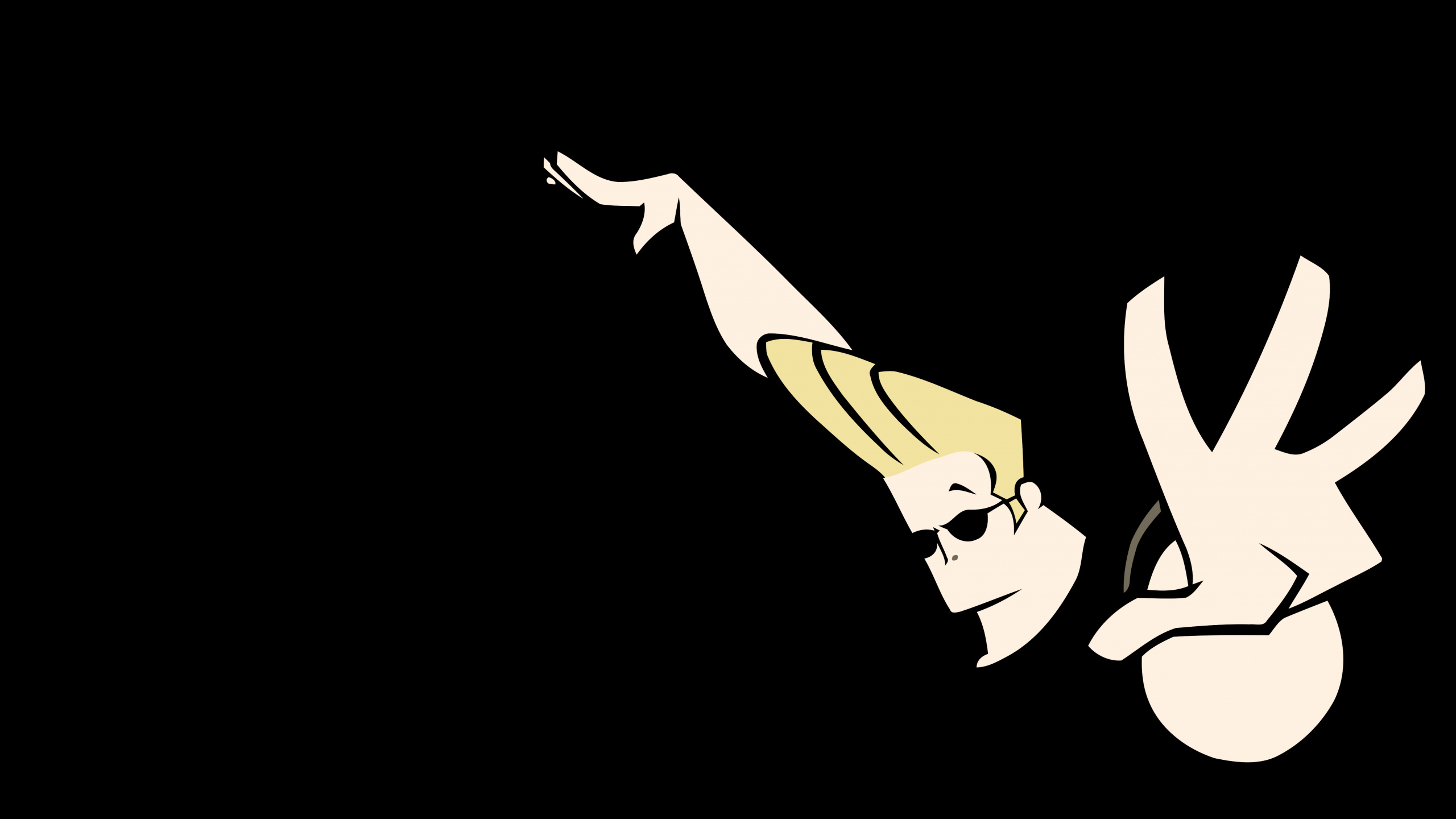 Schwarz-weiße Hundeillustration. Wallpaper in 2560x1440 Resolution