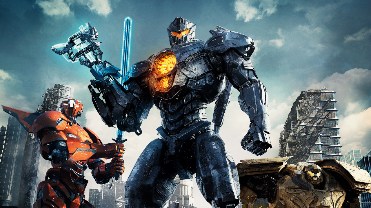 Man in Black and Gray Suit Holding Black and Orange Gun. Wallpaper in 1280x720 Resolution