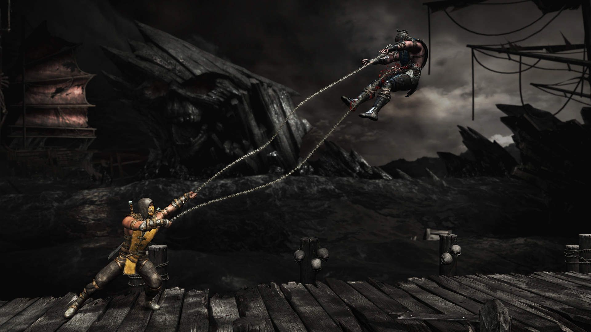Mortal Kombat x, Mortal Kombat, Scorpion, Netherrealm Studios, Jeu Pc. Wallpaper in 1920x1080 Resolution