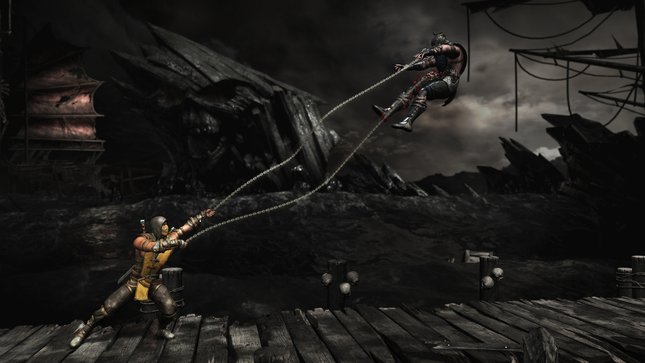 Mortal Kombat x, Mortal Kombat, Scorpion, Netherrealm Studios, pc Game. Wallpaper in 1280x720 Resolution