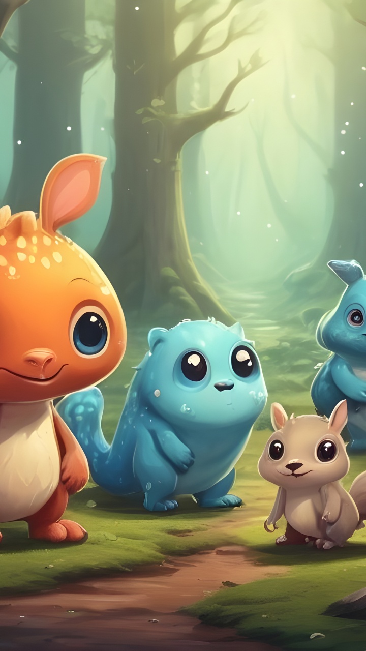 Cartoon, Visual Arts, Fiction, Green, Nature. Wallpaper in 720x1280 Resolution