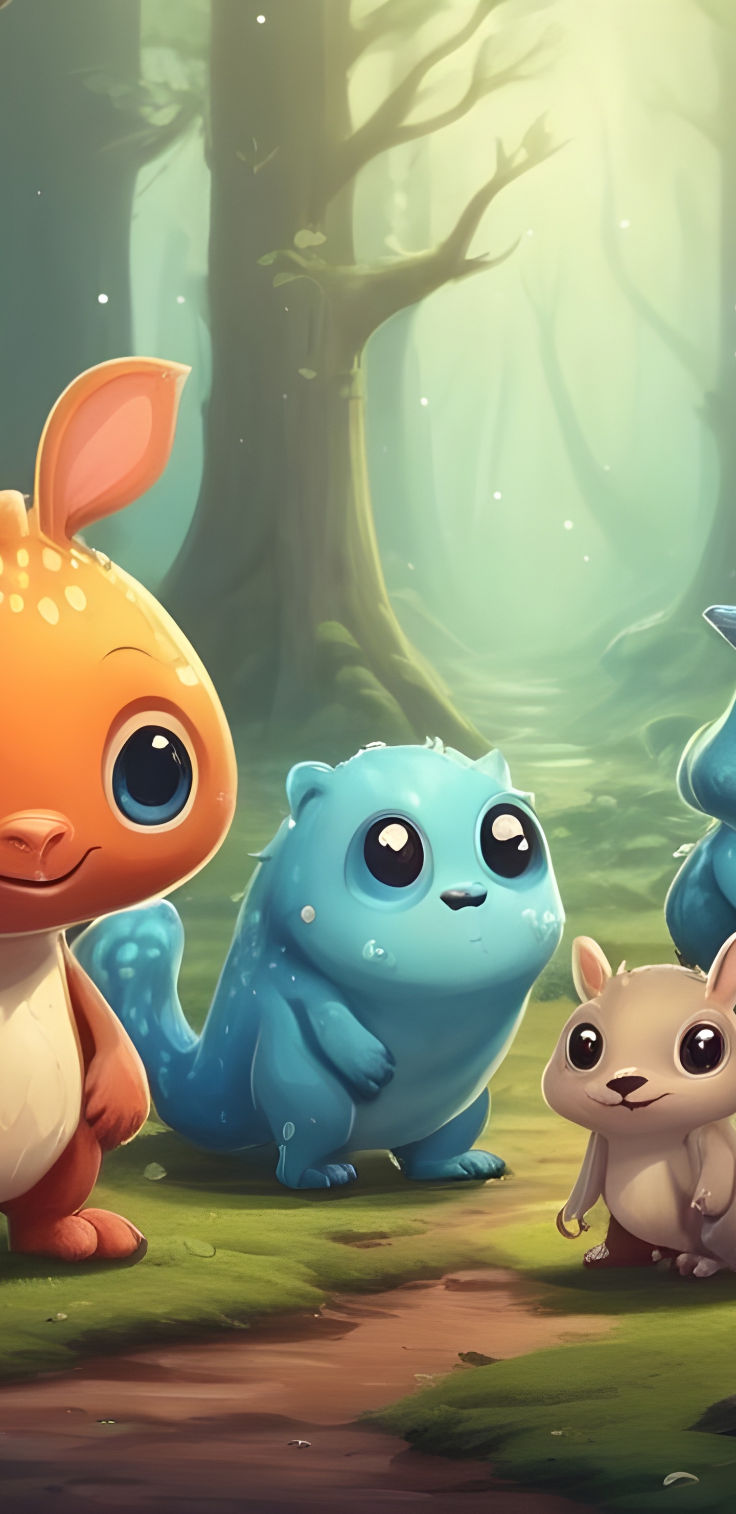 Cartoon, Visual Arts, Fiktion, Gr, Natur. Wallpaper in 1440x2960 Resolution